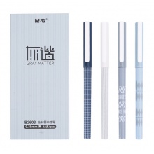晨光(M&G)文具0.38mm黑色中性笔 全针管签字笔 灰谐系列水笔 12支/盒AGPB2603