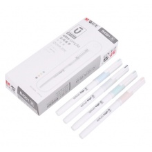 晨光(M&G)文具0.5mm黑色中性笔 双层护套子弹头签字笔 优品系列水笔 10支/盒AGPB4301