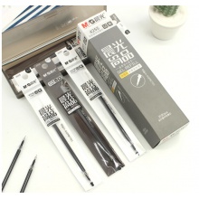 晨光尚品4255笔芯中性笔替芯 0.5mm中性笔芯 优品B7701乐桃B7705替芯 黑色 20支/盒