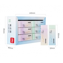 得力(deli)30块乐素系列橡皮擦 多彩学生考试绘图橡皮71089