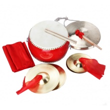 三句半道具套装 10寸鼓+19cm镲+24cm镲+30cm响铜锣