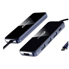 GUANYEE冠艺USB分线器 多功能hub转换器type-c转网口 type-c转【HDMI+PD+USB*3】5合1