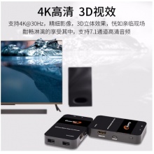 Guanyee冠艺无线hdmi传输器电脑无线投屏 无延迟迷你免供电 【4K画质30HZ】WIHD-300