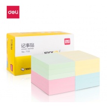 得力（deli）12本彩色便利贴粘性便签纸 76*51mm 7155