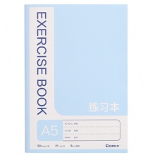 齐心(Comix)A5/50张文具笔记本子软抄本练习本缝线本作业本 12本装 C4248