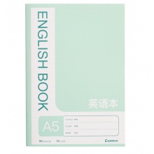 齐心(Comix)A5/50张文具笔记本子软抄本英语本缝线本作业本 12本装 C4246