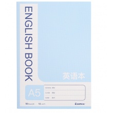 齐心(Comix)A5/50张文具笔记本子软抄本英语本缝线本作业本 12本装 C4246