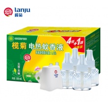 榄菊 电蚊香液4瓶200晚+加热器 驱蚊液 无香型 