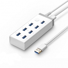 绿联20296 USB3.0 7口分线器12V/2A电源 