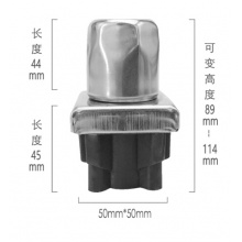 可调节脚塞不锈钢可调脚高度 50x50MM方半钢可调脚（304）