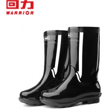 回力 雨鞋雨靴水鞋靴户外防水防滑耐磨HL838中筒黑色42码