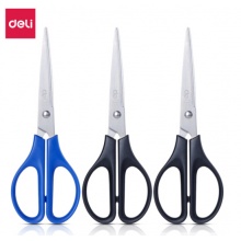 得力(deli)3把170mm办公家用剪刀(2黑1蓝) 33306