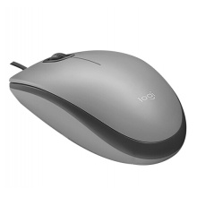 罗技（Logitech）有线静音鼠标 M111灰色