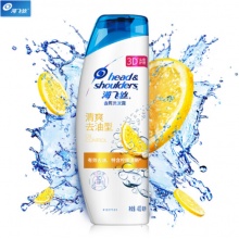  海飞丝洗发水清爽去油400ml 持久去屑清爽控油 柠檬香