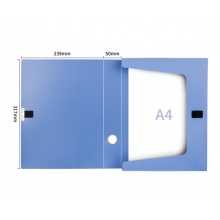 得力(deli)5603 加厚大容量PP粘扣档案盒A4 55mm