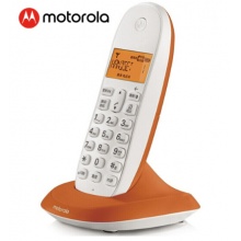 摩托罗拉(Motorola)数字无绳电话机 来电显示 三方通话 C1001XC(橙色)