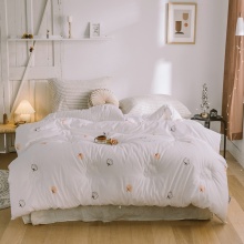 本色人家 全棉棉花被 单人双人 冬被春秋被加厚 220X240cm_8斤(填充5.3斤) 棉花田野