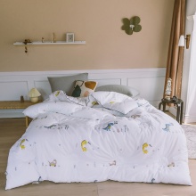 本色人家 全棉棉花被 单人双人 冬被春秋被加厚 220X240cm_8斤(填充5.3斤) 淘气恐龙