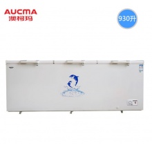澳柯玛（AUCMA)冰柜大容量冷冻冷藏卧式大冷柜单温三门冷冻柜 BC/BD-930 皓月白