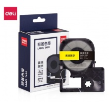 得力（deli）色带黄底黑字 DLT-512K (12mm*8.5m)