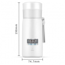 得力6146保温杯(深灰)360ml304不锈钢 子弹头