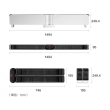 格力（GREE）可移动折叠电暖器 WIFI遥控 可折叠防水踢脚线取暖器NDJD-J6021B