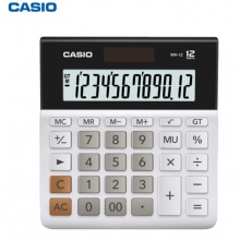卡西欧（CASIO）MH-12-WE 小型 12位 双电源 白色