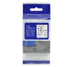 适用于兄弟标签机色带 白底黑字 12mm