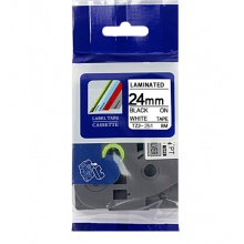 适用于兄弟标签机色带 白底黑字 24mm