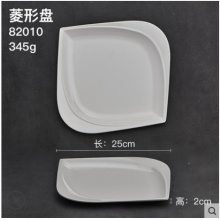 密胺仿瓷餐具塑料菱形盘 82010