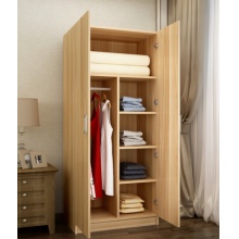 两门单人衣柜180cm*80cm*40cm(白色/胡桃色/暖白色/柚木色/黑色）含安装