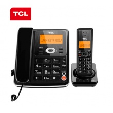 TCL 无绳电话机 无线座机 子母机 办公家用 中文菜单 大按键 停电可用 D60套装一拖一(黑色)