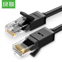 绿联(UGREEN)六类千兆高速网线CAT6类 8芯双绞成品跳线 10米 黑色20164