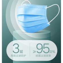 成人一次性口罩 三层防护10只装 外科口罩