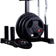 杠铃片 手抓大孔包胶10KG