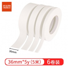 优必利 双面泡沫胶带 强力高粘度海棉胶 36mm*5y 6卷装2136
