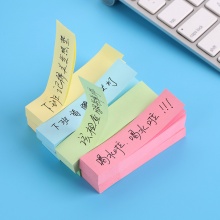 优必利 便利贴 小条彩色便签纸记事贴/N次贴76*19mm 10本/包 四色混装3354
