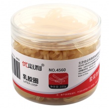 优必利 办公乳胶圈/弹力橡皮筋橡皮圈/橡胶圈牛皮筋 乳胶圈100g/盒4560