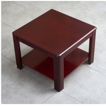 双层方茶几600*600*480mm 胡桃木色
