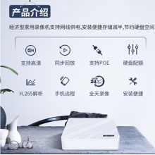 海康威视网络监控录像机 4路带网线供电 监控硬盘录像机监控主机 DS-7104N-F1/4P(B) 4路带2TB监控硬盘套装