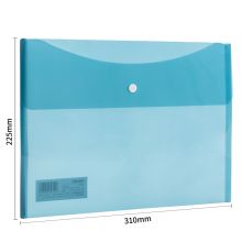 得力(deli)10只A4加厚按扣透明文件袋 防水资料袋 5522