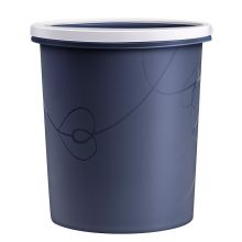 塑料垃圾桶 圆形纸篓 10L 中号 厨房客厅卫生间通用 压圈款 JJ-102