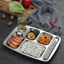 美厨（maxcook）304不锈钢餐盘饭盒分格 六格大号加厚MCFT786