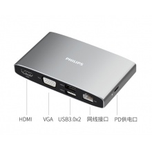 飞利浦 八合一Type-C多功能扩展坞USB3.0 SWR1608G/93