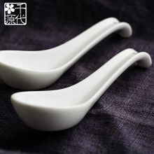 纯白汤匙 陶瓷勺子 单个白勺