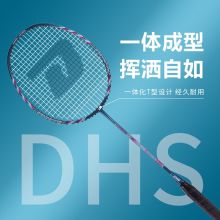 红双喜DHS 全碳素纤维锐风羽毛球拍专业耐打进攻 RF582全碳素羽毛球拍(哑光) 单拍