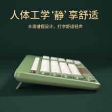 B.O.W 航世 MK221 超薄静音混色无线键盘鼠标套装 2.4G键鼠套装【绿咖白】