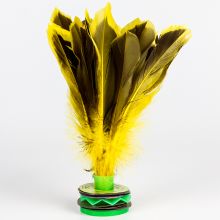 鸭毛大号彩色羽毛比赛专用毽球牛筋底8彩毽子 5只装
