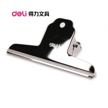 得力 9532 铁夹塑料夹 102mm 银色