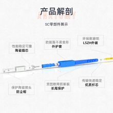 山泽(SAMZHE)低烟无卤环保光纤线 电信级SC-SC单模单芯 收发器尾纤 10米G0-SCSC10